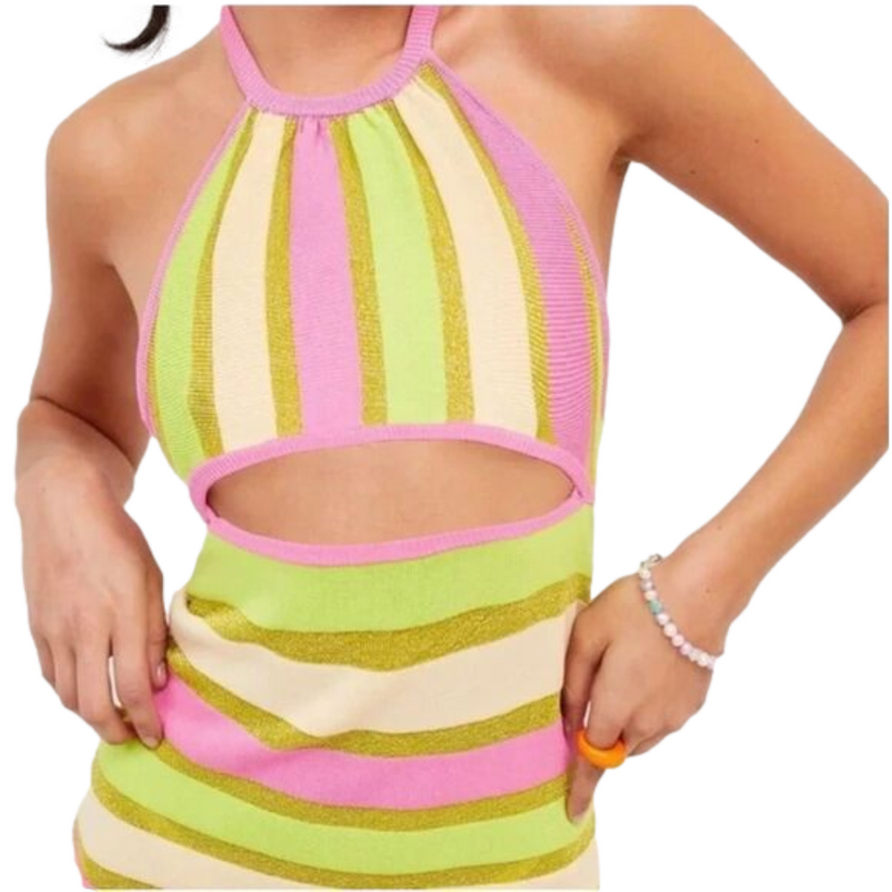 FOR LOVE & LEMONS mini dress women small TORI MINI Sweater DRESS NWT